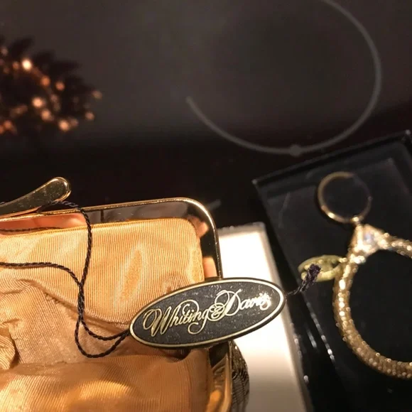 Vintage Whiting & Davis Gold Gold Mesh Keychain and Cigarette Case - Picture 4 of 10